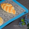 Mat de cuisson en silicone macaron facile à nettoyer personnalisé